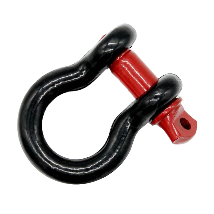 3/4 inch 2 Ton Universele D-Ringen Bow Shackle Rood Zwart Cars Trekhaak